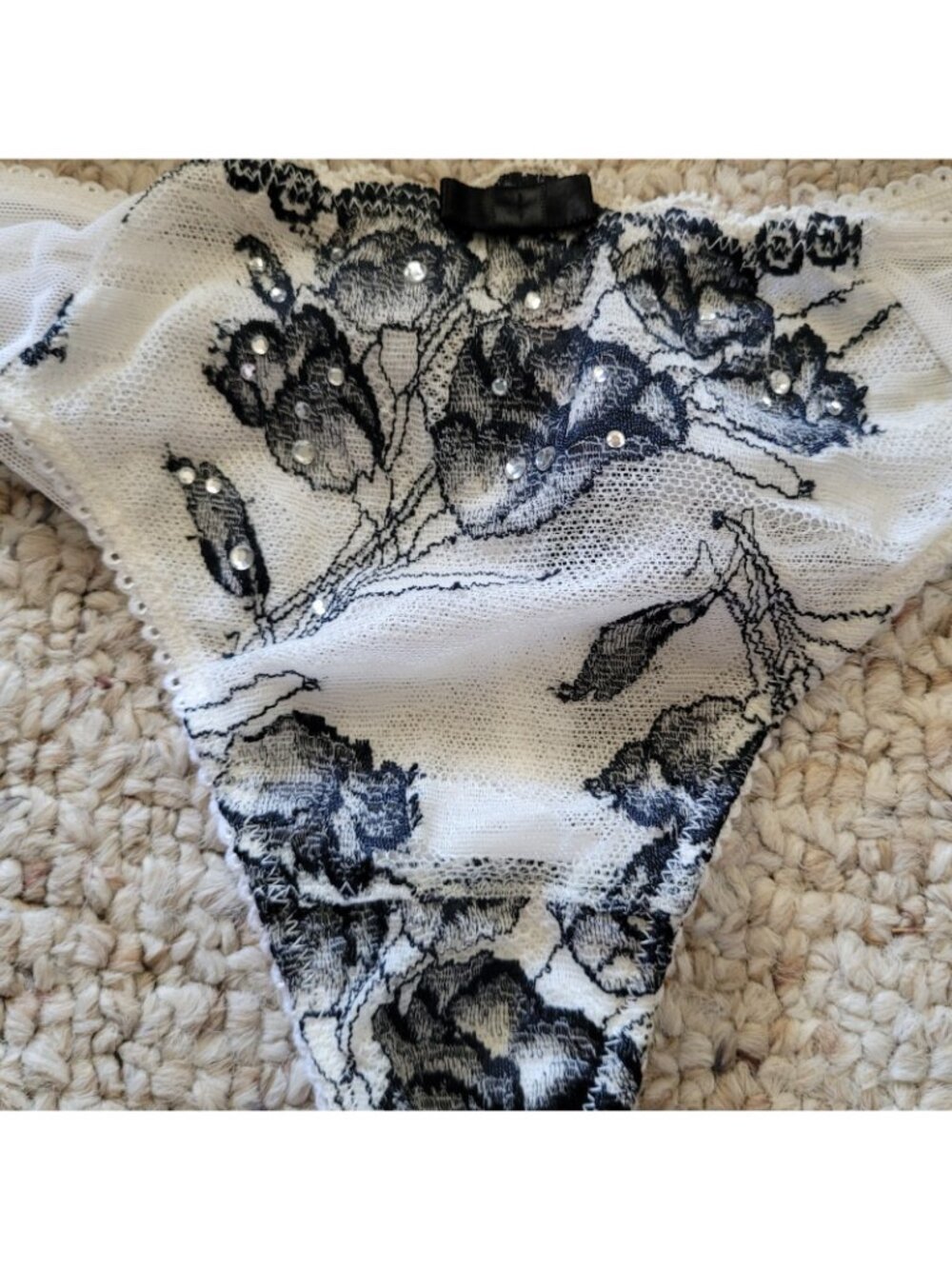 Victoria’s Secret Very Sexy Floral Bra & Panty Set 34D Medium Push Up Bra Lace - Picture 9 of 16